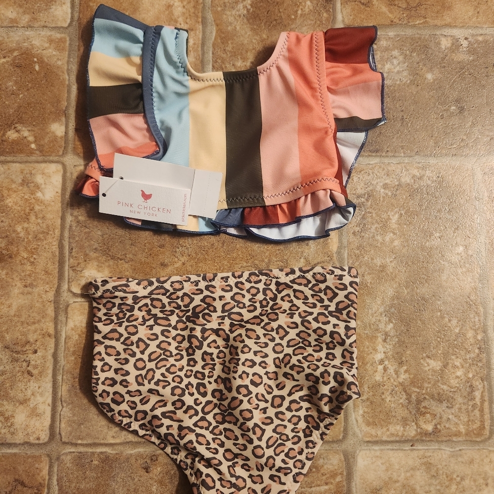 Pink Chicken Girls' Elsie Two Piece Swimsuit 3-6M - Picture 6 of 7